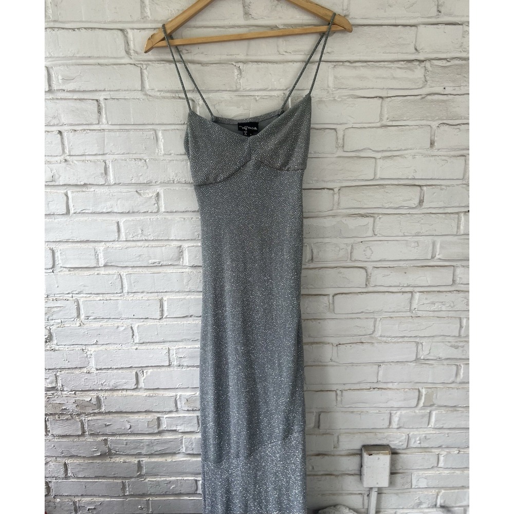 My Michelle Womens Periwinkle‎ Blue Prom Dress Size M